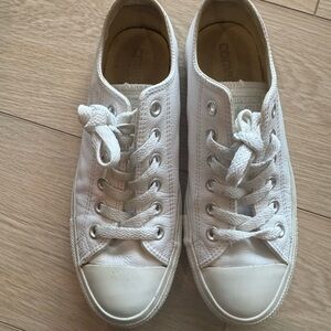 Converse Chuck Taylor All Star low-top sneakers in white leather